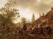 Ostade, Isaack Jansz. van The Halt at the Inn oil on canvas